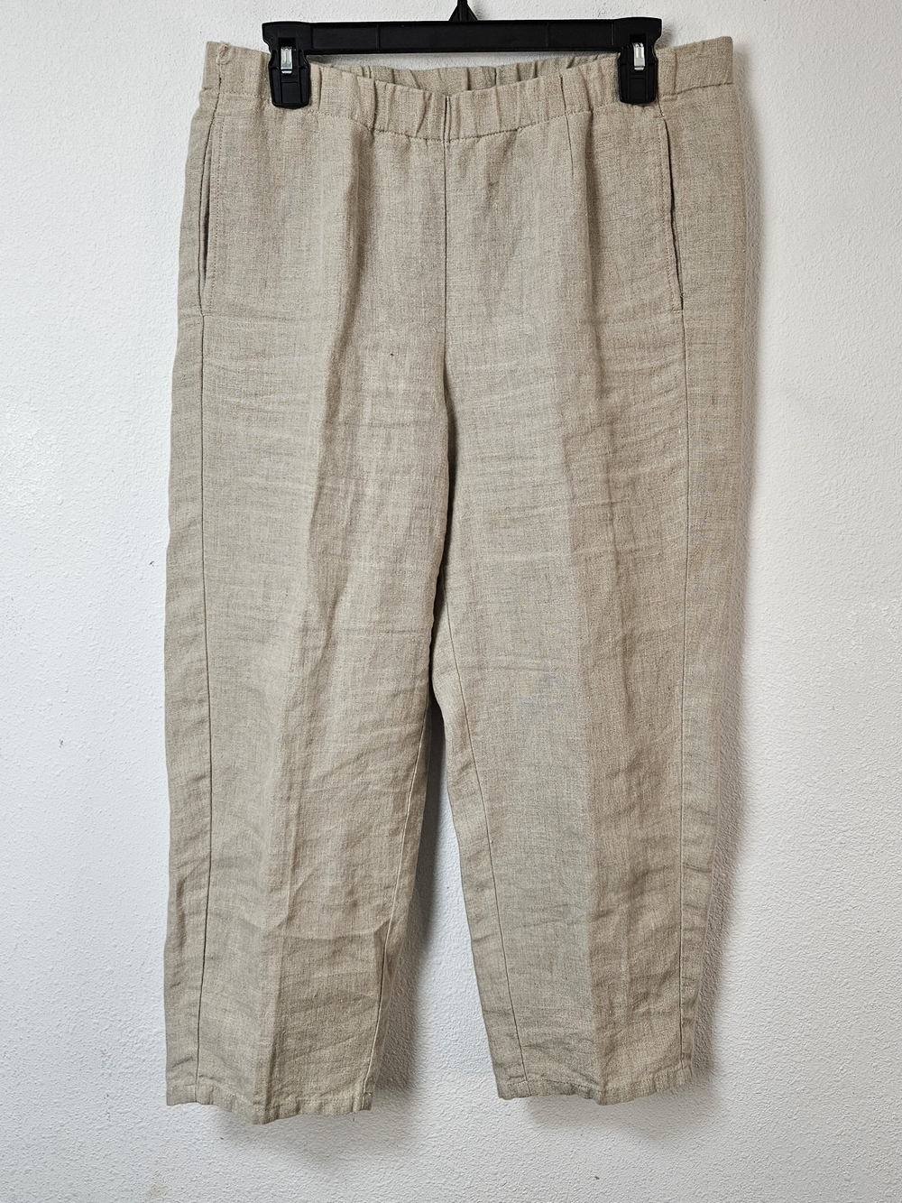 J Jill Love Line Cropped Casual Pants - Beige Size Small